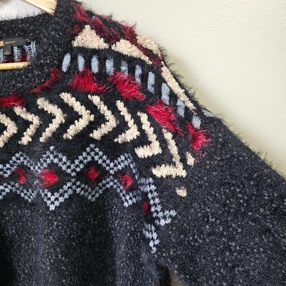 NWT FRYE NORDIC CREW NECK SEMI CROPPED PULLOVER SWEATER - Picture 7 of 15